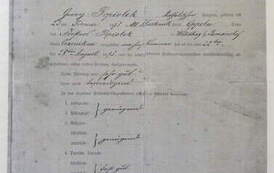 Świadectwo Georga (Jerzego) Popiołka, 1895. Z archiwum Leszka Kabacińskiego 