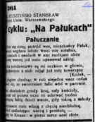 Wiersz Stanisława Helsztyńskiego, pt. Na Pałukach, Pałuczanin, 1931.07.16 nr 81. Źr&oacute;dło: kpbc.umk.pl 