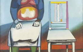 Andrzej Wr&oacute;blewski, "Ukrzesłowienie I", 1956. Własność Muzeum Narodowe w Krakowie