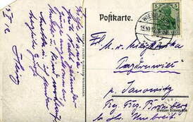 Rewers poczt&oacute;wki: Zawiadomienie o narodzinach Henryka. Z archiwum Wojciecha Niedźwiedzińskiego