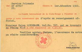 Zawiadomienie z Międzynarodowego Czerwonego Krzyża wysłane do matki Henryka, 17.02.1943 r., str. 2. Z archiwum Wojciecha Niedźwiedzińskiego