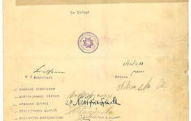 Protok&oacute;ł Związku Rezerwist&oacute;w Koło w Kcyni, 14.06.1935 r., str. 1. Z archiwum Wojciecha Niedźwiedzińskiego