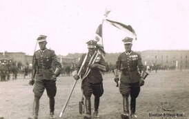 Wręczenie sztandaru 15. Pułkowi Artylerii Lekkiej. 26.06.1938 r. Z archiwum Michała Maciejewskiego 