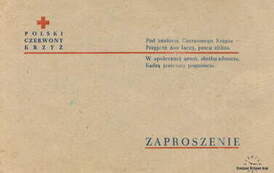 Zaproszenie PCK Z 1958 r. Z archiwum Ewy Niespodzianej 