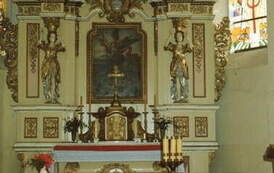 Ołtarz gł&oacute;wny w kościele farnym. Fot. Wiese van Herck